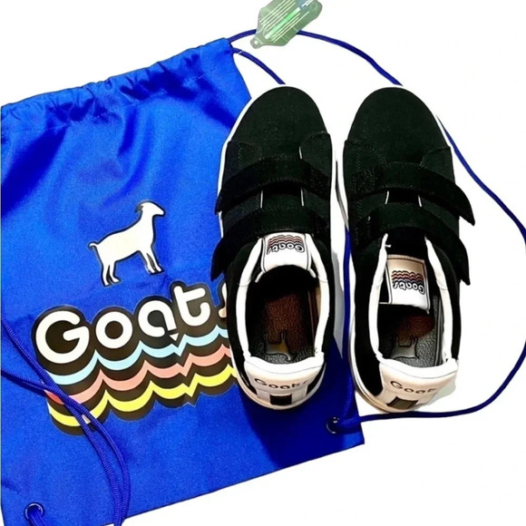 NWT GOATS 305 Canvas White Leather Platform Sneakers - Picture 1 of 6